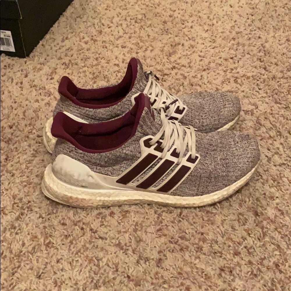 Adidas Ultraboost Men’s 11 Maroon and White